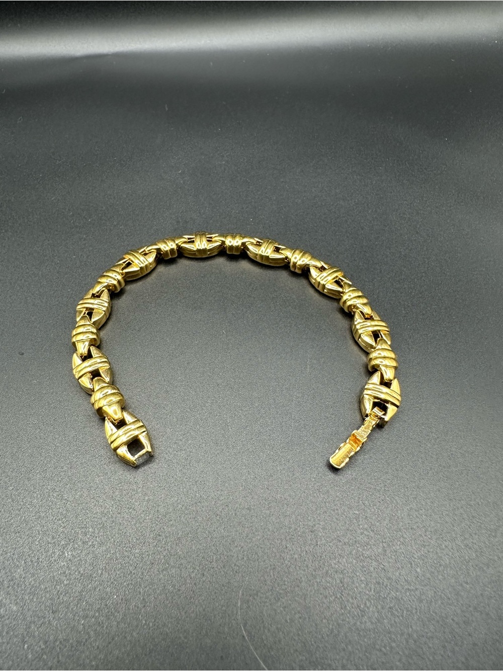 Vintage D’Orlan Signed Gold Link Bracelet 7 inches